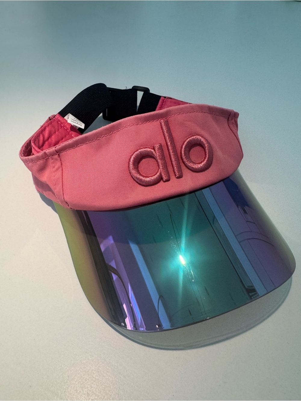 ALO Yoga Kids Pink Visor with Iridescent Shield